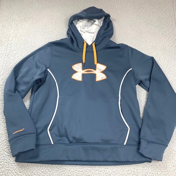 Under Armour Other - Under Armour Hoodie Mens XL‎ Blue ColdGear Storm1 Loose Fit Pullover Sweatshirt